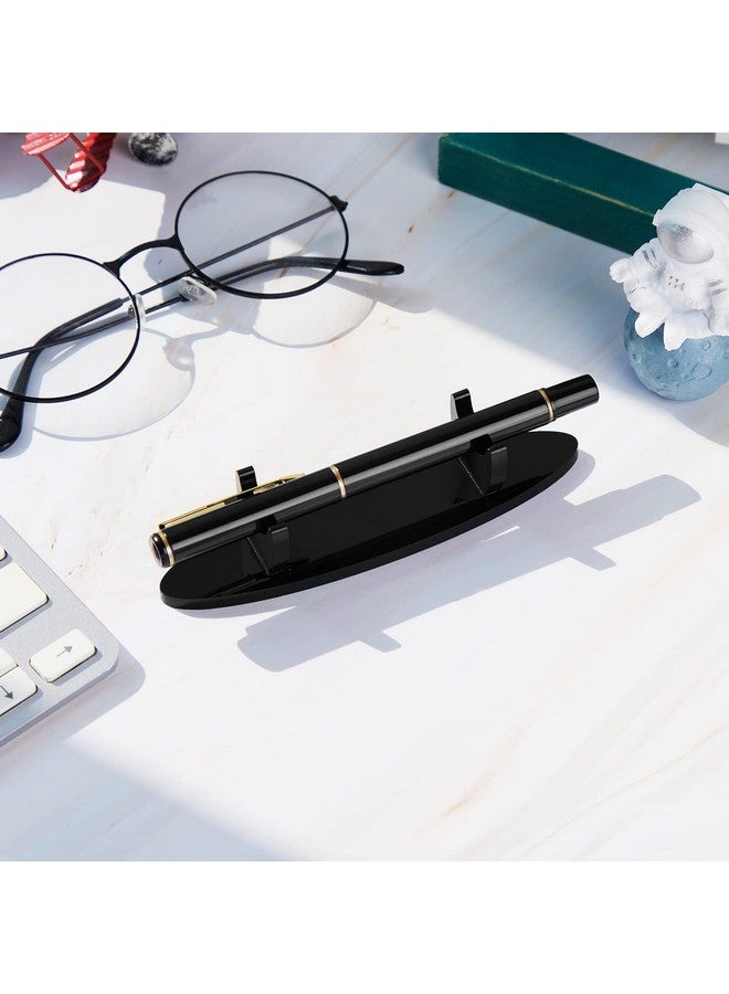 تشينكو حامل عرض أقلام أكريليك مكون من قطعتين، منظم رف فرش المكياج، حامل أقلام رصاص للمكتب، رف تجفيف فرش الرسم للمنزل والمدرسة والمكتب (أسود) - Image 4