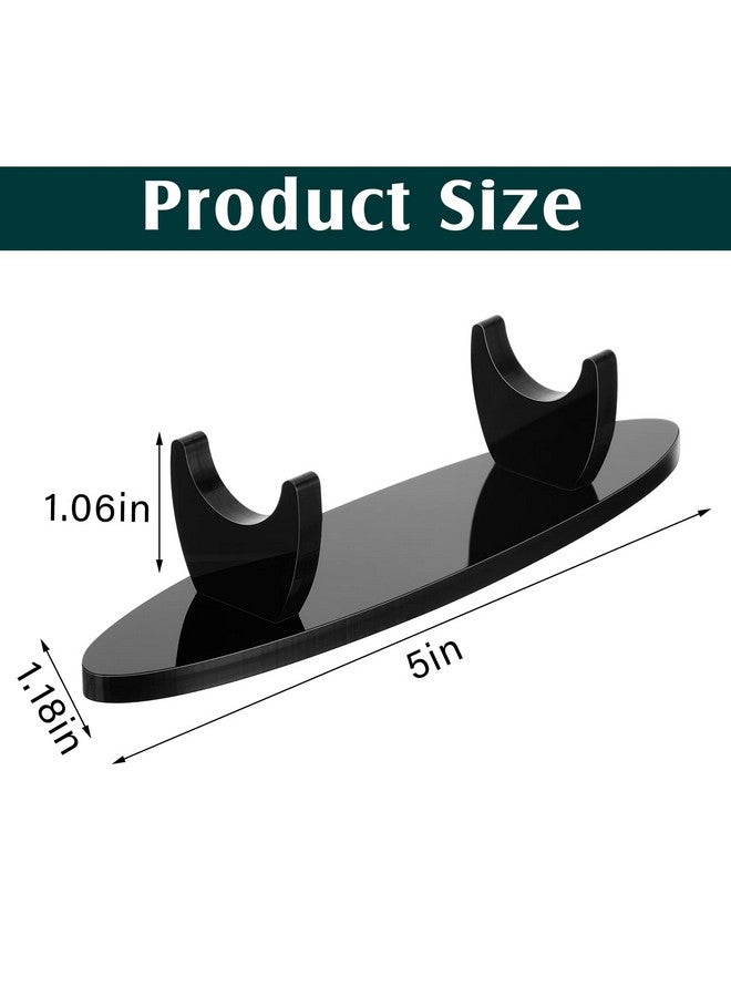 تشينكو حامل عرض أقلام أكريليك مكون من قطعتين، منظم رف فرش المكياج، حامل أقلام رصاص للمكتب، رف تجفيف فرش الرسم للمنزل والمدرسة والمكتب (أسود) - Image 2