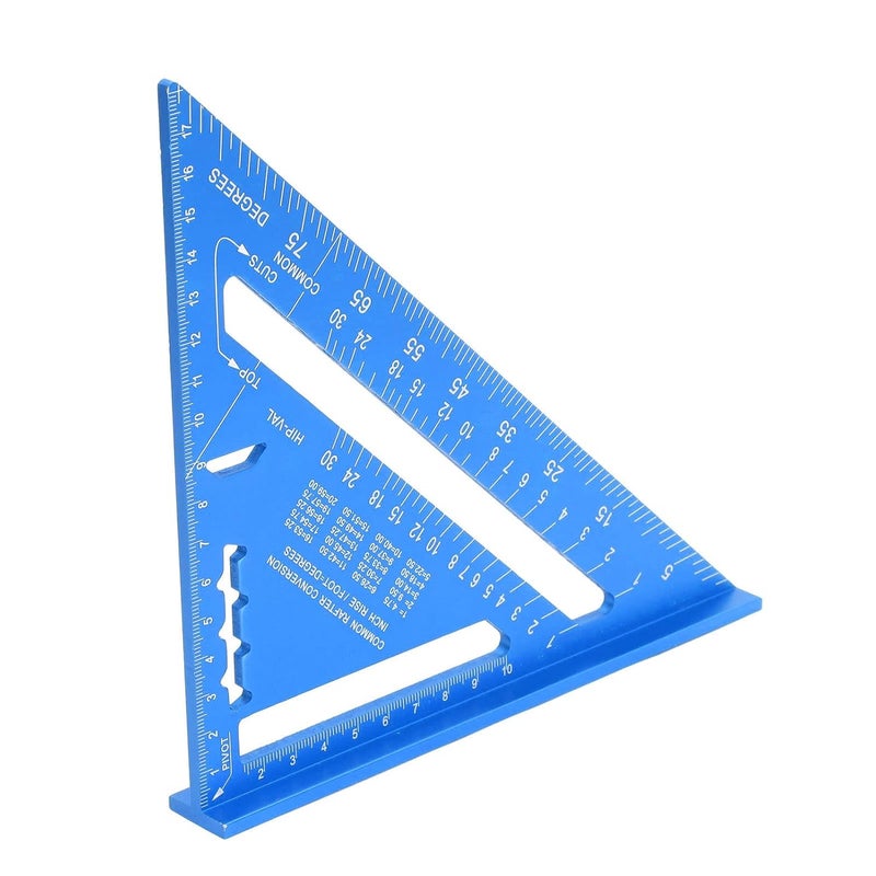 Aqxreight Aluminum Alloy Woodworking Ruler For Precise Measurements Blue - Image 4