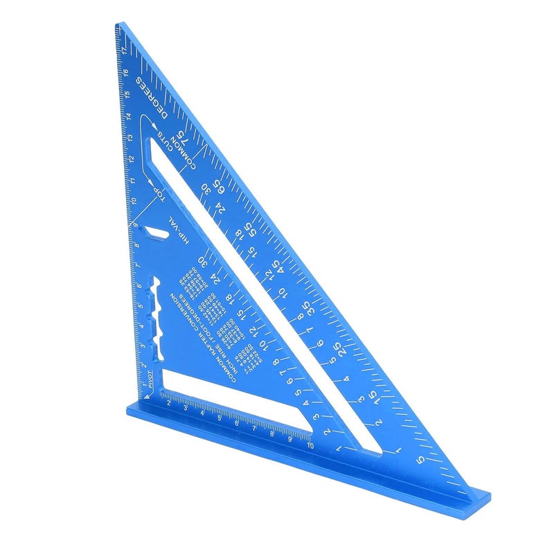 Aqxreight Aluminum Alloy Woodworking Ruler For Precise Measurements Blue - Image 1