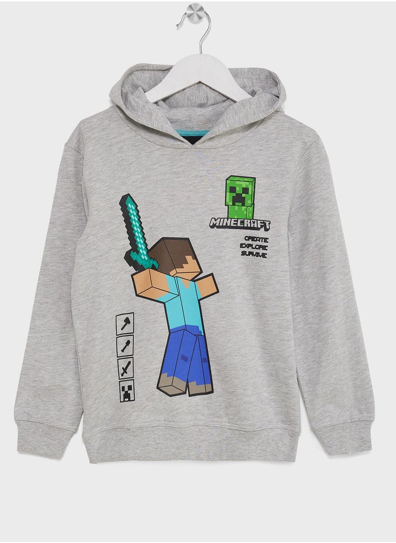 MINECRAFT - Minecraft Boys Printed Hoodie - Image 1