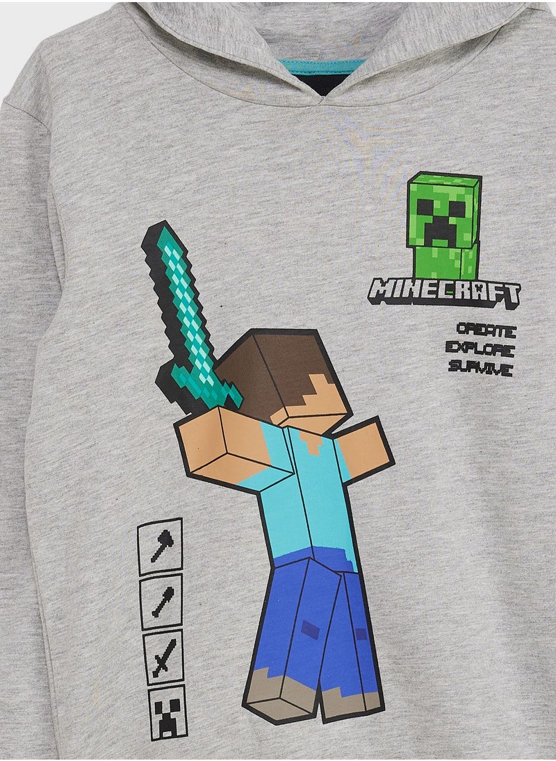 MINECRAFT - Minecraft Boys Printed Hoodie - Image 1