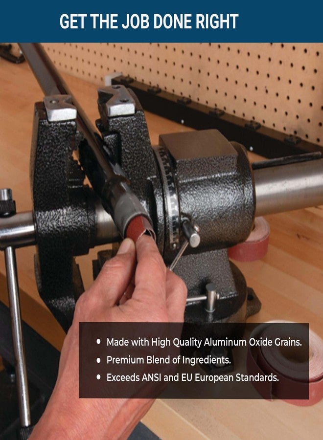 كاشطة القياس بكرة صنفرة من Benchmark Abrasives، مقاس 1 بوصة × 150 قدمًا، مصنوعة من قماش الصنفرة، ورق صنفرة من أكسيد الألومنيوم للأثاث الخشبي، وتلميع المعادن، والصنفرة، والسيارات، والسباكة، والتشطيب - 180 حبيبة - Image 2