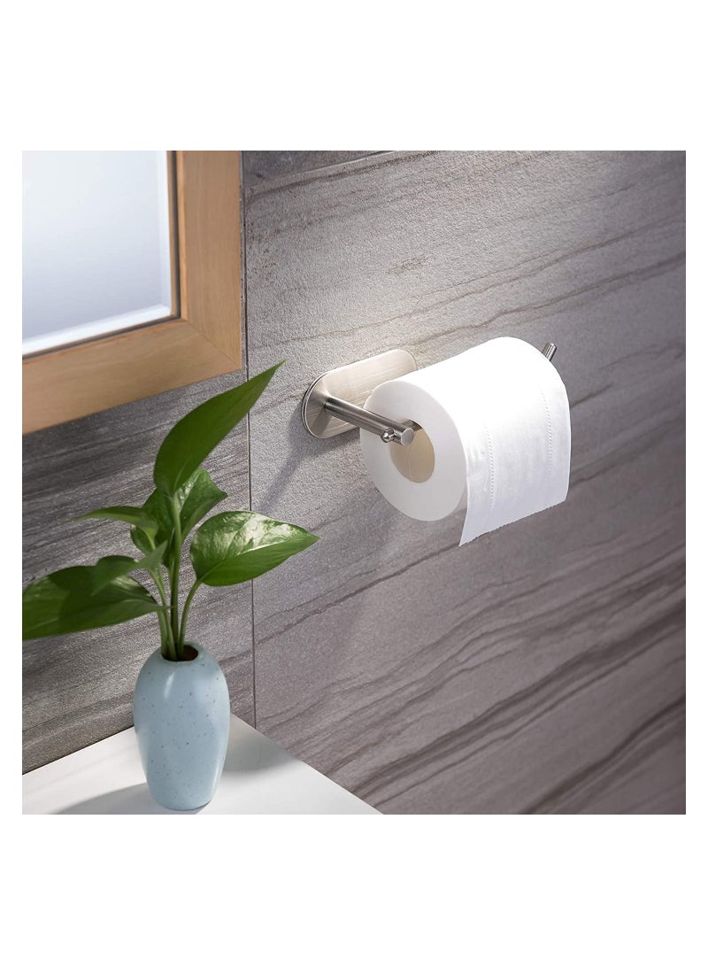 Adhesive Towel Ring Holder for Bathroom Kitchen, Silver SUS 304 Stainless Steel Brushed Towel Bar, No Drill Towel Rack - Space Saving Solution for Hand Towels. - Image 2