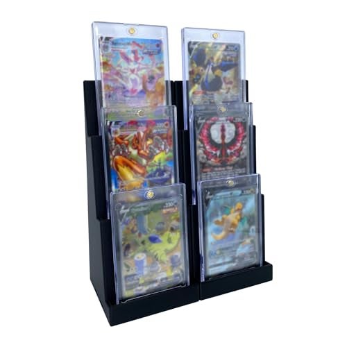 EnderToys Magnetic Holder Card Display Stand 2 Pack Black Trading Card Display - Image 1