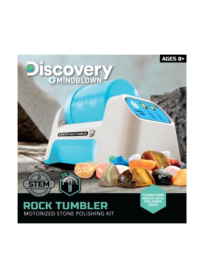 Discovery™ #MINDBLOWN Rock Tumbler Starter Kit – Stone Polishing Set with Rocks, Grit, Gem Case| STEM Science Project Kit for Kids & Beginners| Cool Toy for Boys & Girls Ages 8+ - Image 5