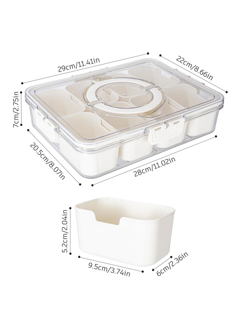 دوغي علبة منفصلة مع غطاء ومقبض علبة الوجبات الخفيفة المحمولة الحاويات المطبوخة - Image 2