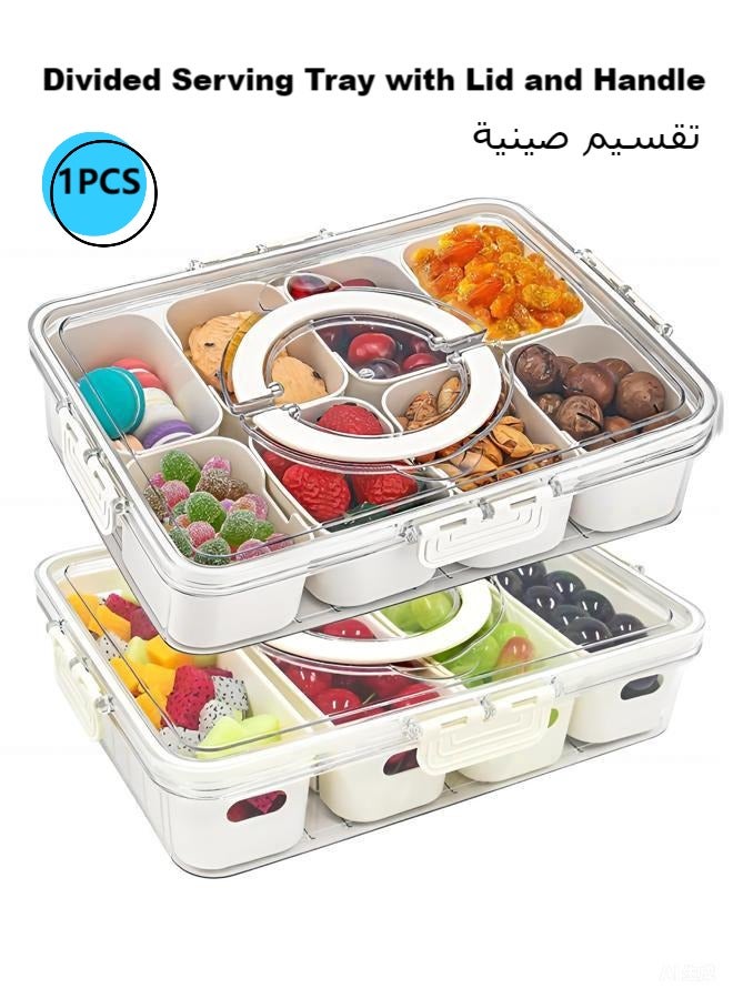 دوغي علبة منفصلة مع غطاء ومقبض علبة الوجبات الخفيفة المحمولة الحاويات المطبوخة - Image 1