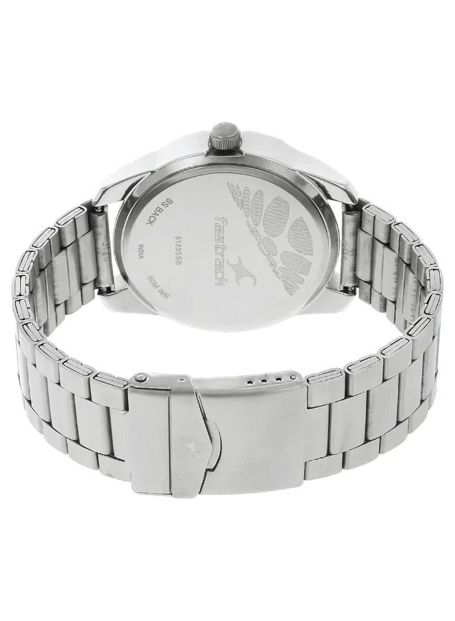 fastrack Men's Analog Round Shape Stainless Steel Wrist Watch - 3123SM01 - 52 Mm  - Image 4
