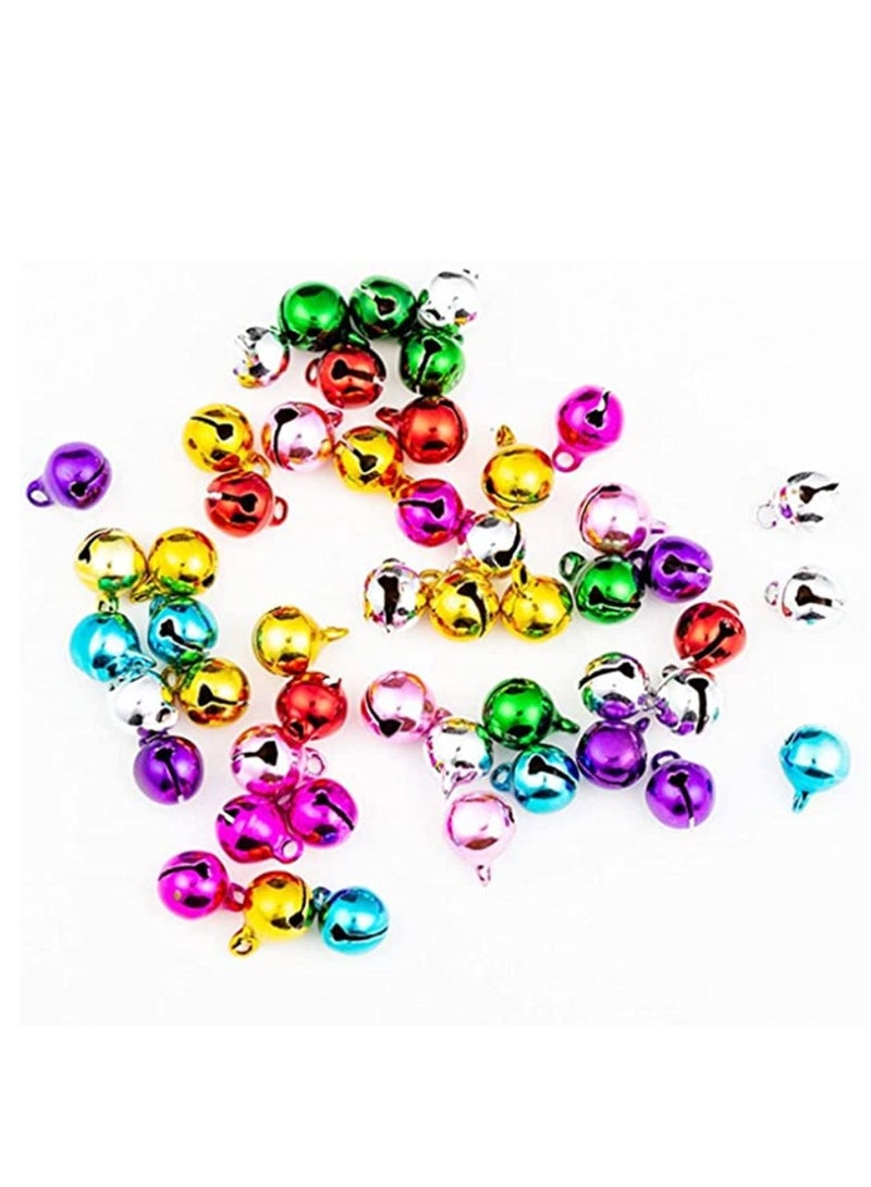 SYOSI Jingle Bell Colorful Small Bell Mini Bell, DIY Bracelet Anklets Necklace Knitting Jewelry Making Accessories, Small Bell for Festival Decoration DIY Charms, 100pcs, 1/4-Inch (Random Color)  - Image 5