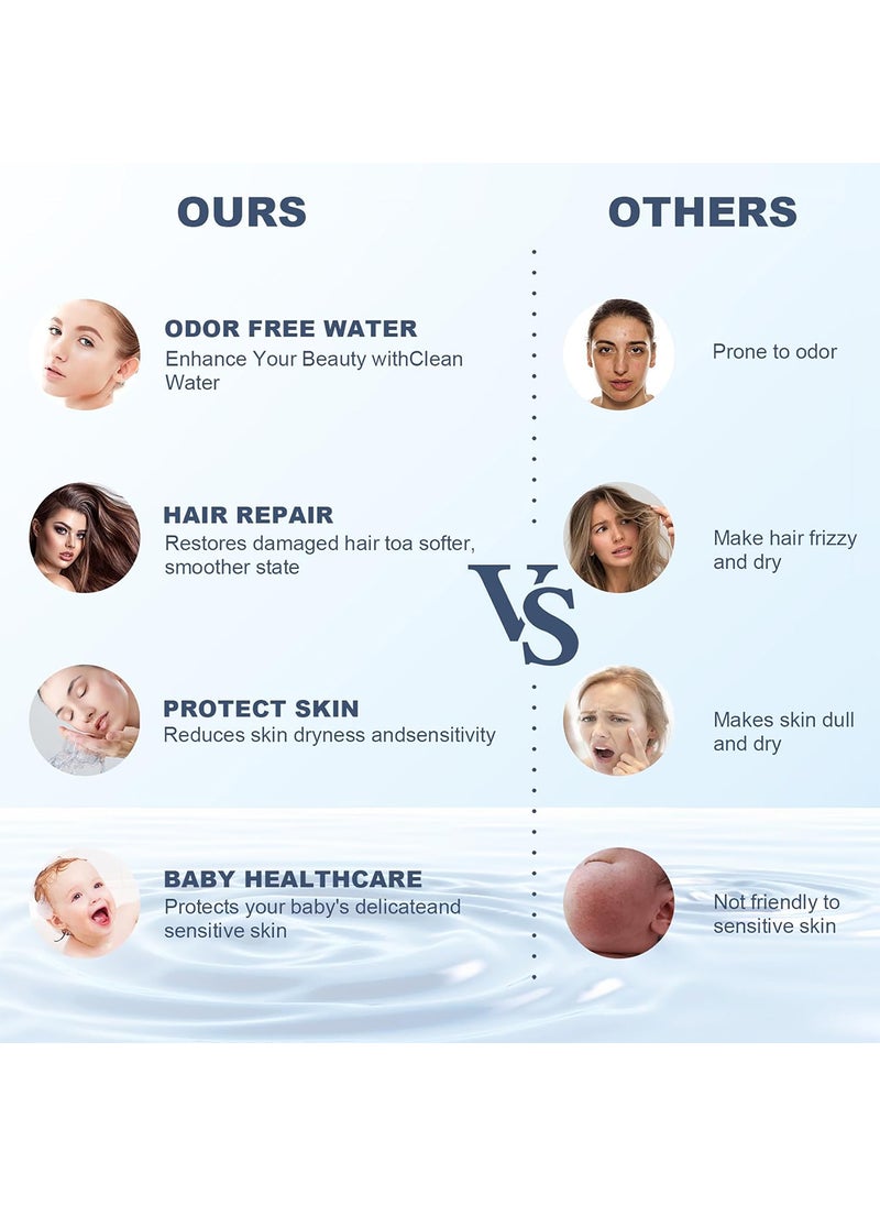 Sharpdo Bathtub Water Filter Bath Ball Filter Replacement Filters for Shower Head 25 Stages Bath Filter for Tub Water Filter Removes Hundreds of Contaminants Sensitive Skin Bath Filter - Image 5