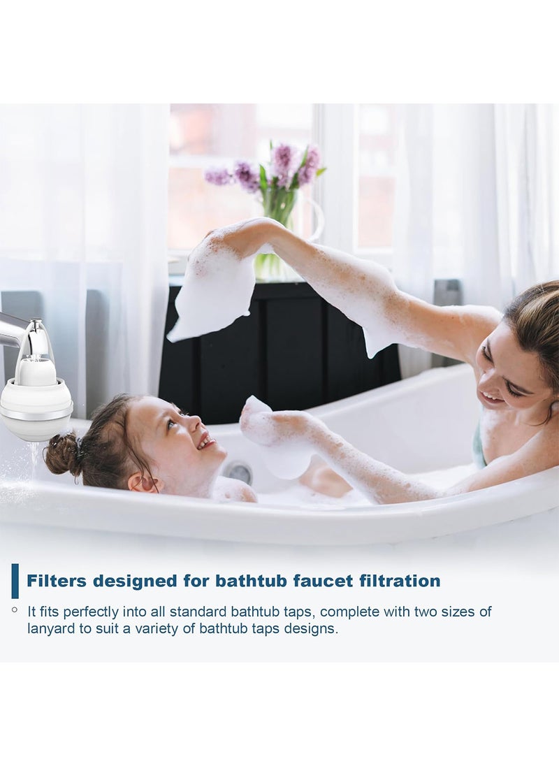 Sharpdo Bathtub Water Filter Bath Ball Filter Replacement Filters for Shower Head 25 Stages Bath Filter for Tub Water Filter Removes Hundreds of Contaminants Sensitive Skin Bath Filter - Image 3