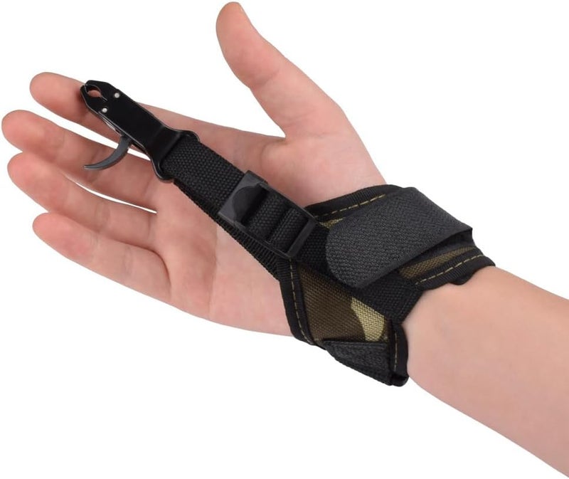 TY Archery Compound Bow Release Adjustable Archery Camo Wrist Strap Trigger Caliper Left Right Hand Youth Archer Target Practice (Pack of 1) - Image 5