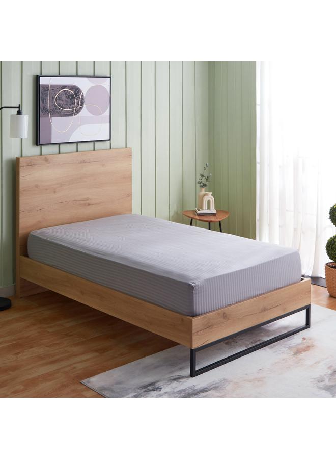 Hamilton Single Bci Cotton Stripe Satin Cotton Fitted Sheet 90X200 Plus 30 Cm - Image 1