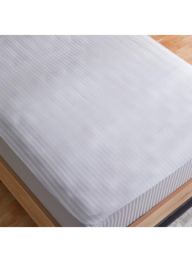 Hamilton Single Bci Cotton Stripe Satin Cotton Fitted Sheet 90X200 Plus 30 Cm - Image 3