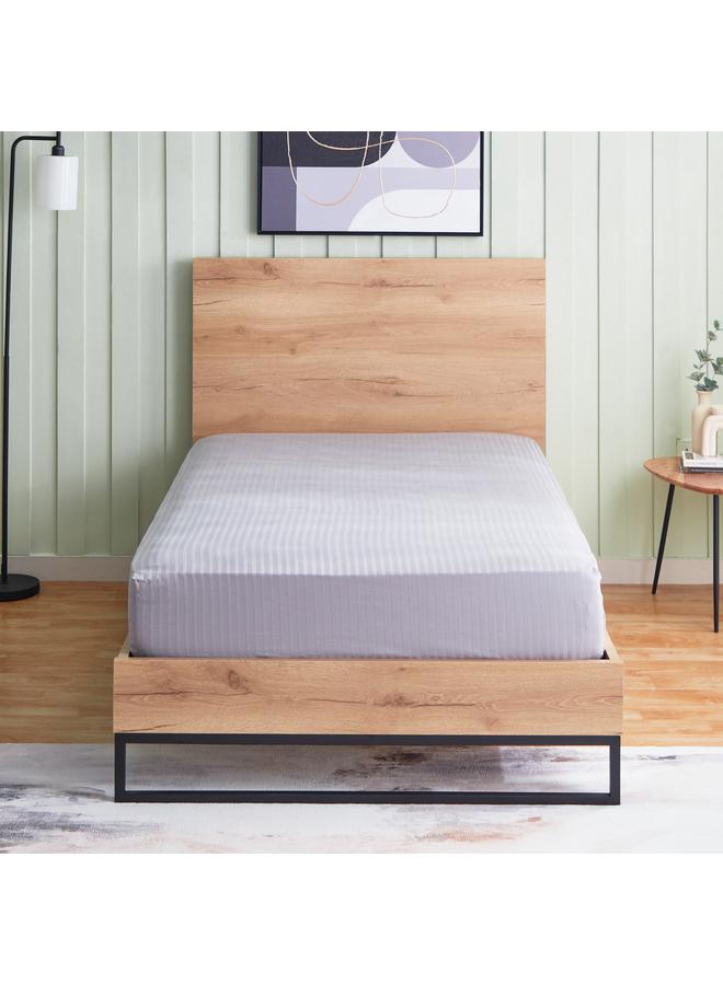 Hamilton Single Bci Cotton Stripe Satin Cotton Fitted Sheet 90X200 Plus 30 Cm - Image 2