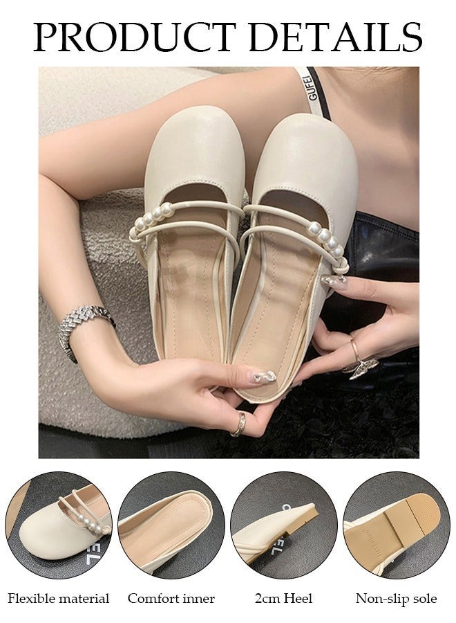 DUNISO Mule Slippers for Women Slingback Flat Pointed Mules Closed Toe Sandals Comfortable Women Slippers Backless Slip On Loafer Shoes - Image 3