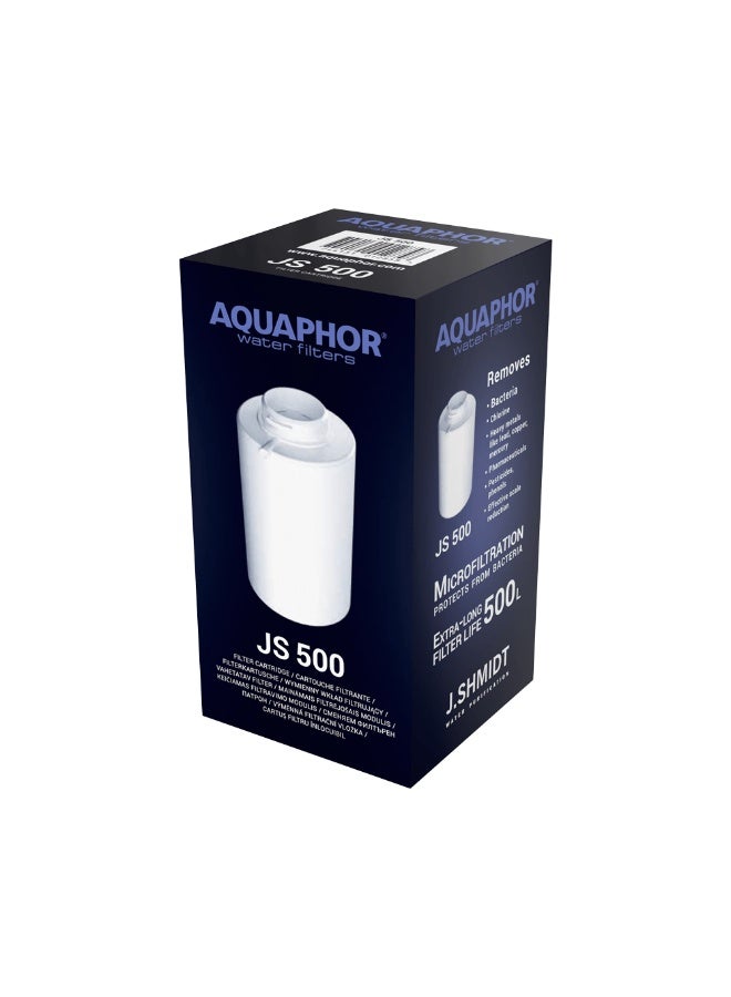 Aquaphor Water Filter Cartridge JS 500 – Advanced Replacement Filter for J.SHMIDT 500, Removes Chlorine, Heavy Metals, Rust, Phenols & Bacteria, 500L Long Life Deep Purification Cartridge - Image 2
