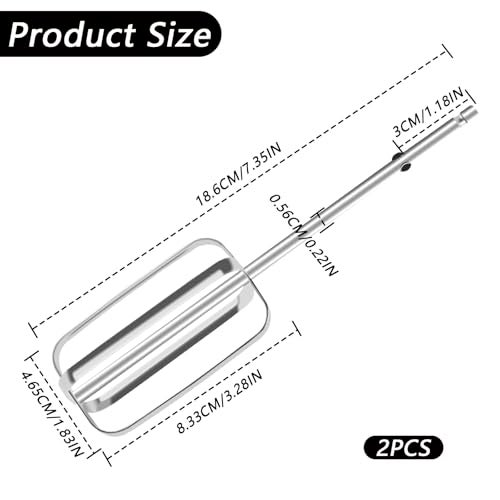 OXDFK 2 PCS Hand Mixer Attachments, Hand Mixer Attachments for Kitchenaid Stainless Steel Parts, Compatible with Hamilton Beach 62682rz 62692 62695v 64699 Mixer Parts - Image 2