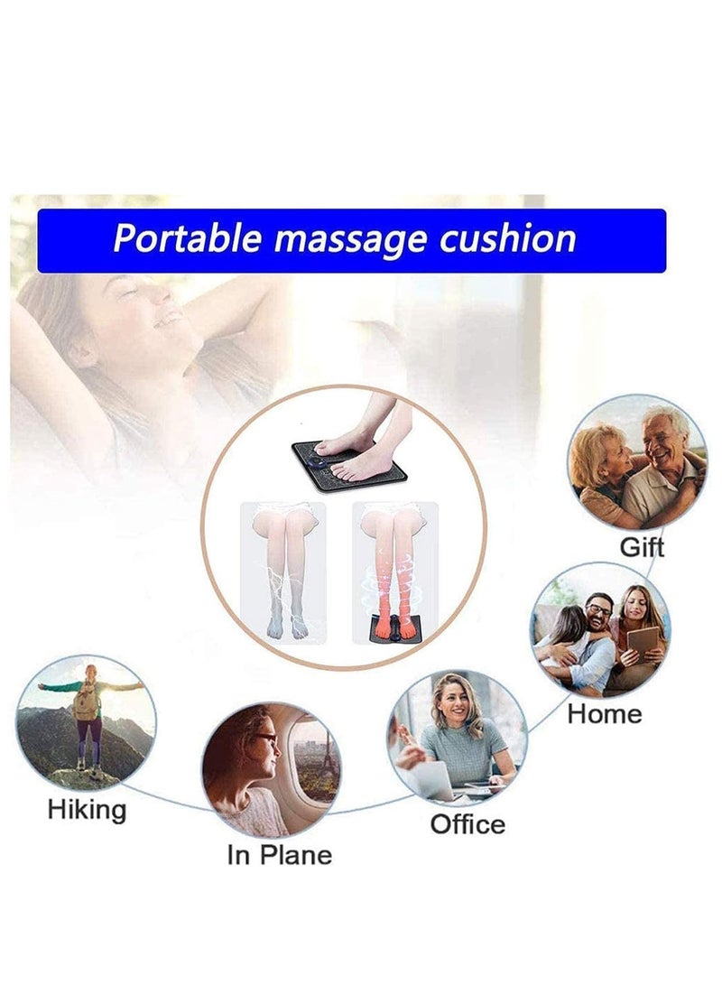 ECVV جهاز تدليك القدم ECVV EMS لإعادة تشكيل الساق - جهاز تدليك القدم الأوتوماتيكي بالكامل مع 9 مستويات من الكثافة، سجادة تدليك قابلة للطي ومحمولة لتحفيز العضلات مع إمكانية إعادة الشحن عبر USB - Image 3