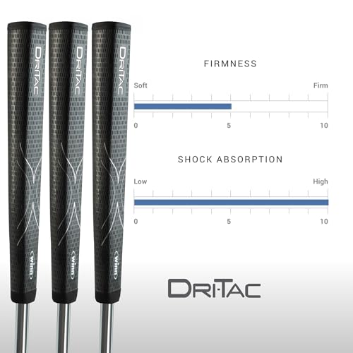 Winn DriTac Lite Jumbo Pistol Putter Golf Grip, Dark Gray - Image 4