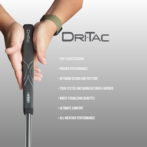 Winn DriTac Lite Jumbo Pistol Putter Golf Grip, Dark Gray - Image 5