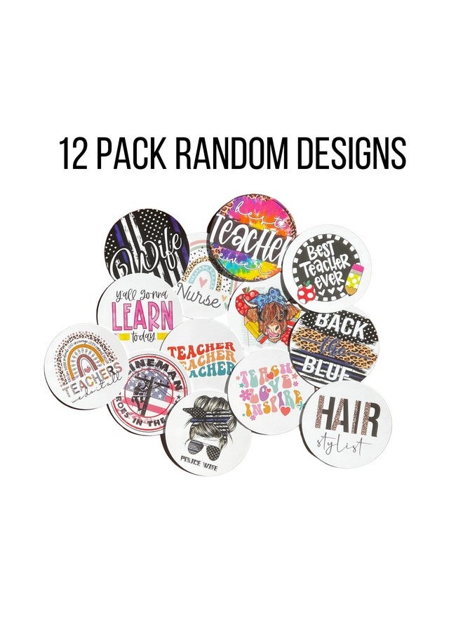 Lashicorn Freshie Occupation Cardstock Cutouts Rounds 3” Inch For Freshies Random Mix ; 12 Pk ; For Scented Aroma Beads Bake With Mold For Car Freshie Designs Nurses Hairdresser Mama Linemen Teachers Gifts - Image 5
