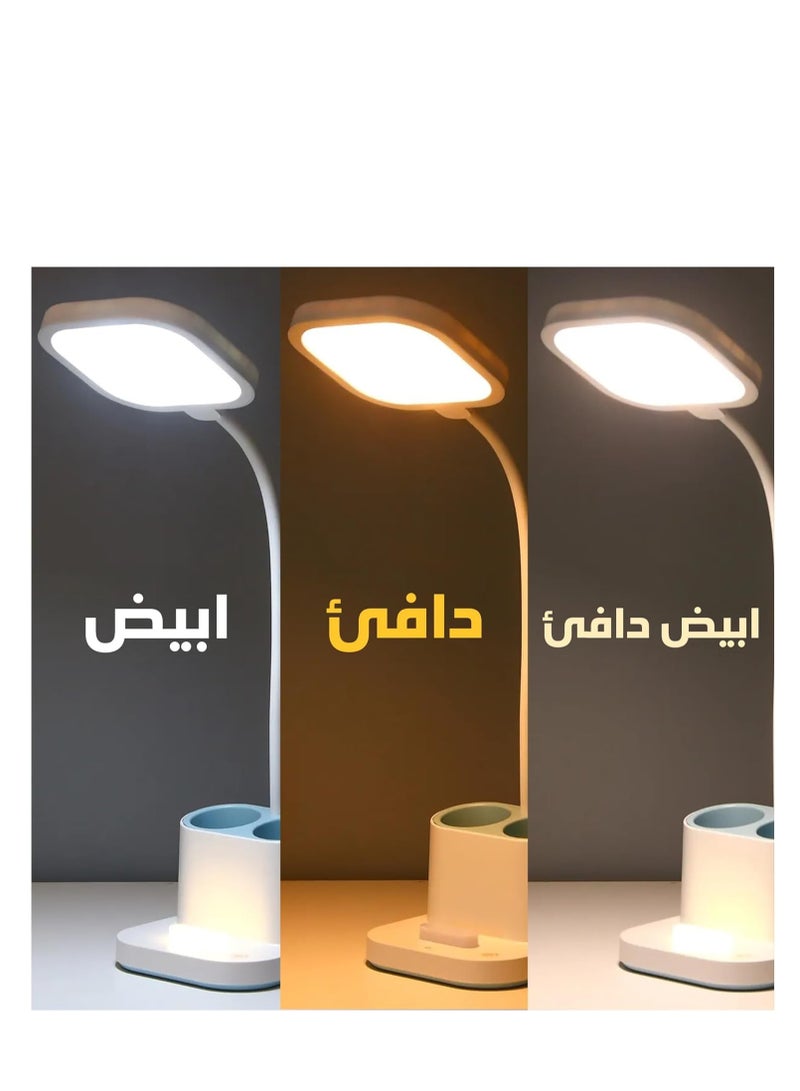 مصباح مكتب LED متعدد الاستخدامات 3 في 1 - رأس مربع - Image 2
