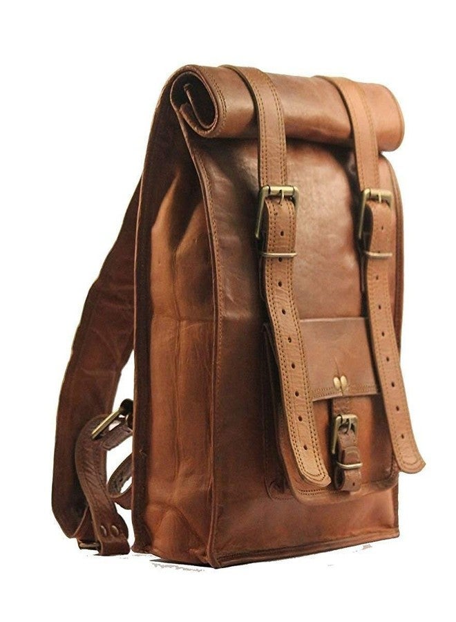 RSN Leather Bag Vintage Roll On Backpack Rucksuck/College Backpack - Image 3