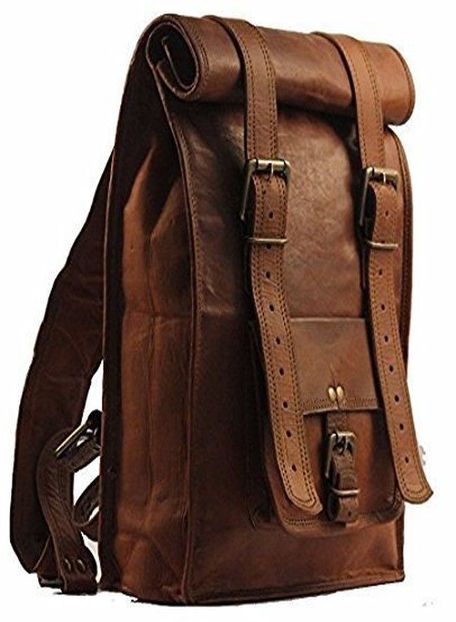 RSN Leather Bag Vintage Roll On Backpack Rucksuck/College Backpack - Image 1