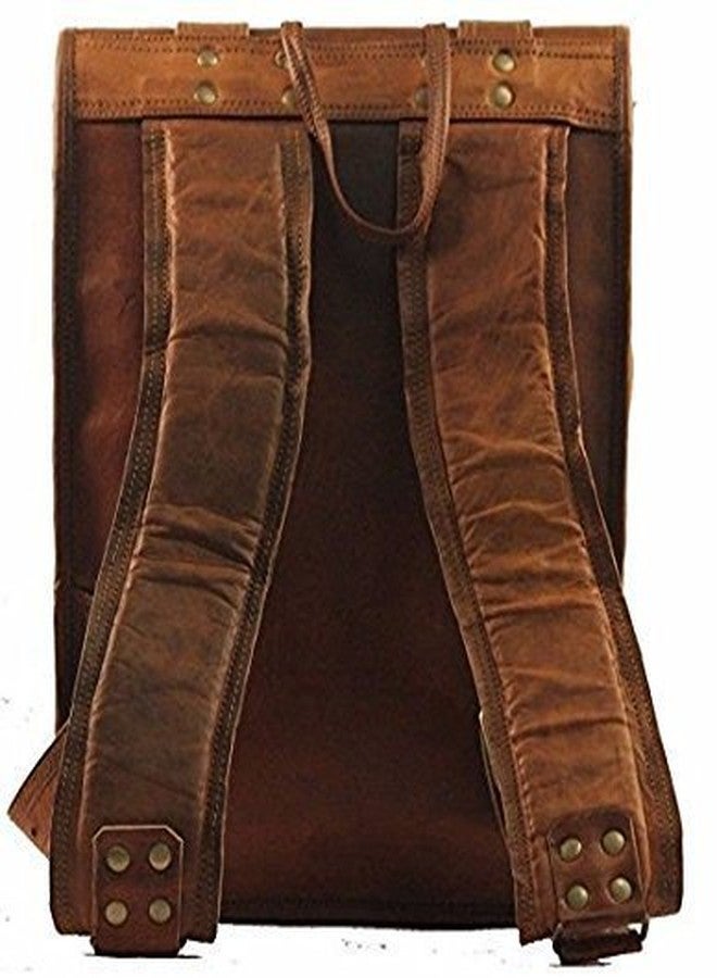 RSN Leather Bag Vintage Roll On Backpack Rucksuck/College Backpack - Image 2