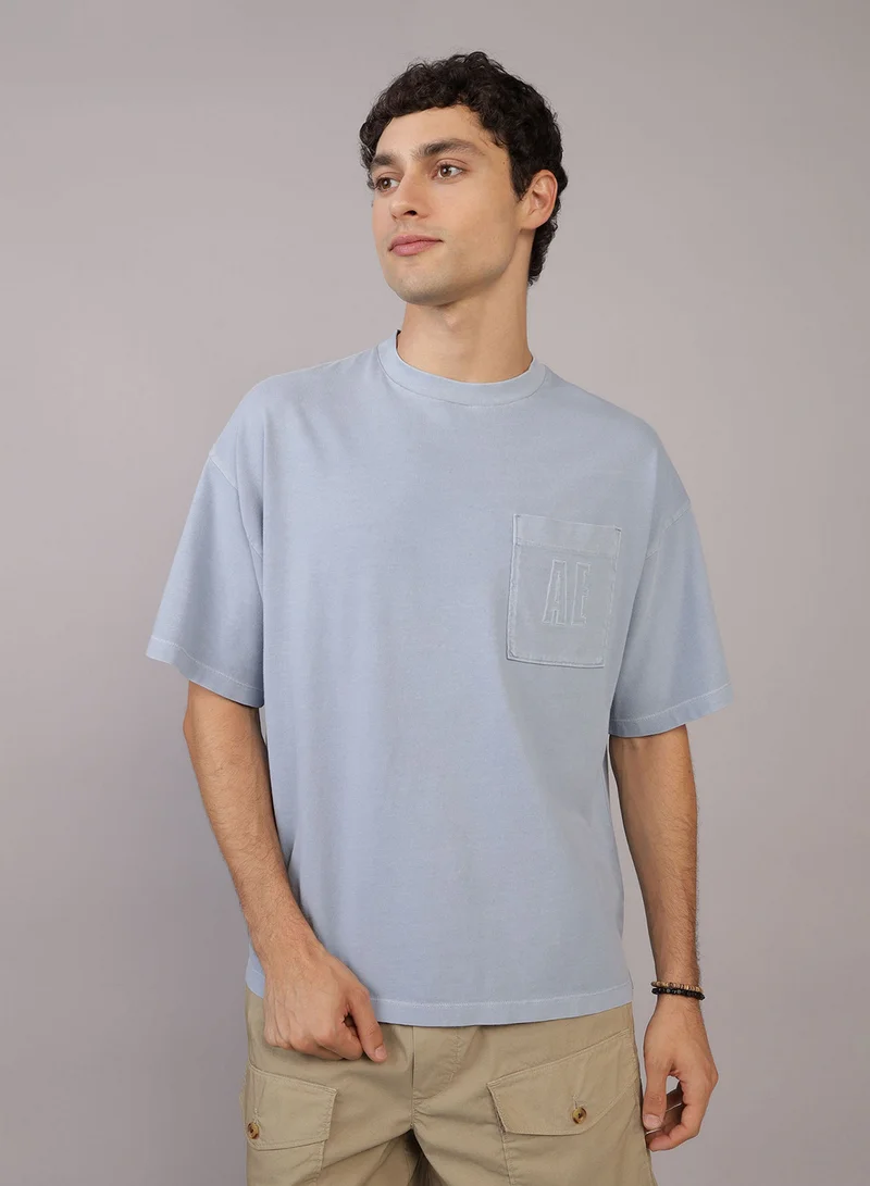 امريكان ايجل Oversized Pocket Crew Neck T-Shirt