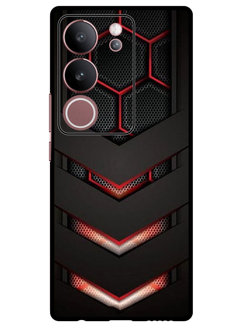 Theodor Protective Case Anti Scratch Shock Proof Bumper Cover For Vivo V29 - V29 Pro red & black - Image 1