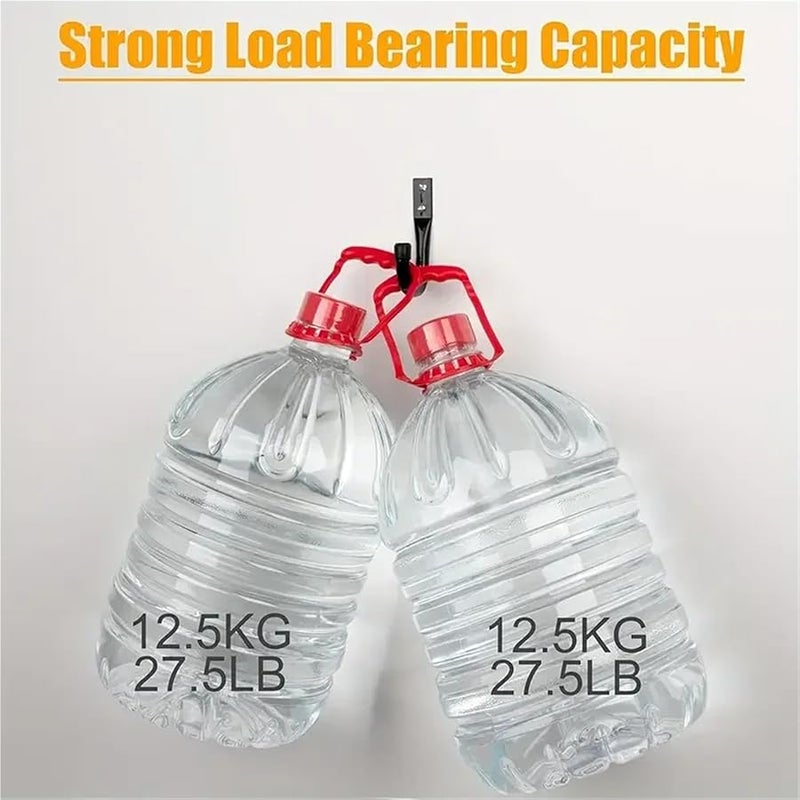 Black Heavy Duty Iron Garage Storage Hooks for Garden Tools Ladders Bicycles - Image 5