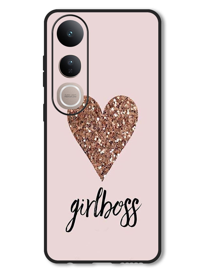 Theodor Case Compatible with Vivo V50 Lite Protection Shockproof Bumper Cover Girls Boss & Heart - Image 1