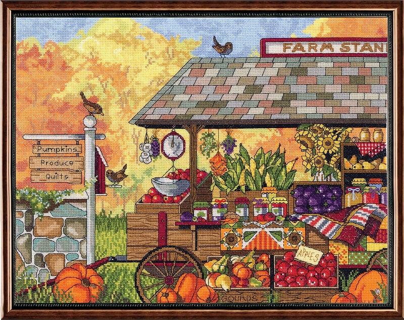 Janlynn Buck's County Farm Stand Counted Cross Stitch Kit, 16 x 12 - Image 1