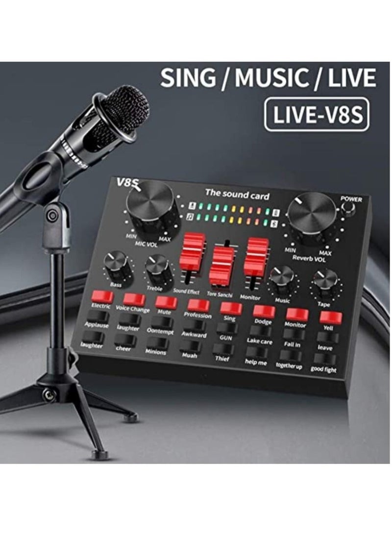 BGM Live Streaming Sound Adapter Phone Laptop Microphone Multi-Function High Sound Quality Intelligent Compatibility Sound Adapter  - Image 3