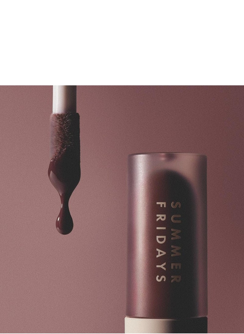 SUMMER FRIDAYS Dream Lip Oil for Moisturizing Sheer Coverage Rosewood Nights 4.5ml  - Image 3