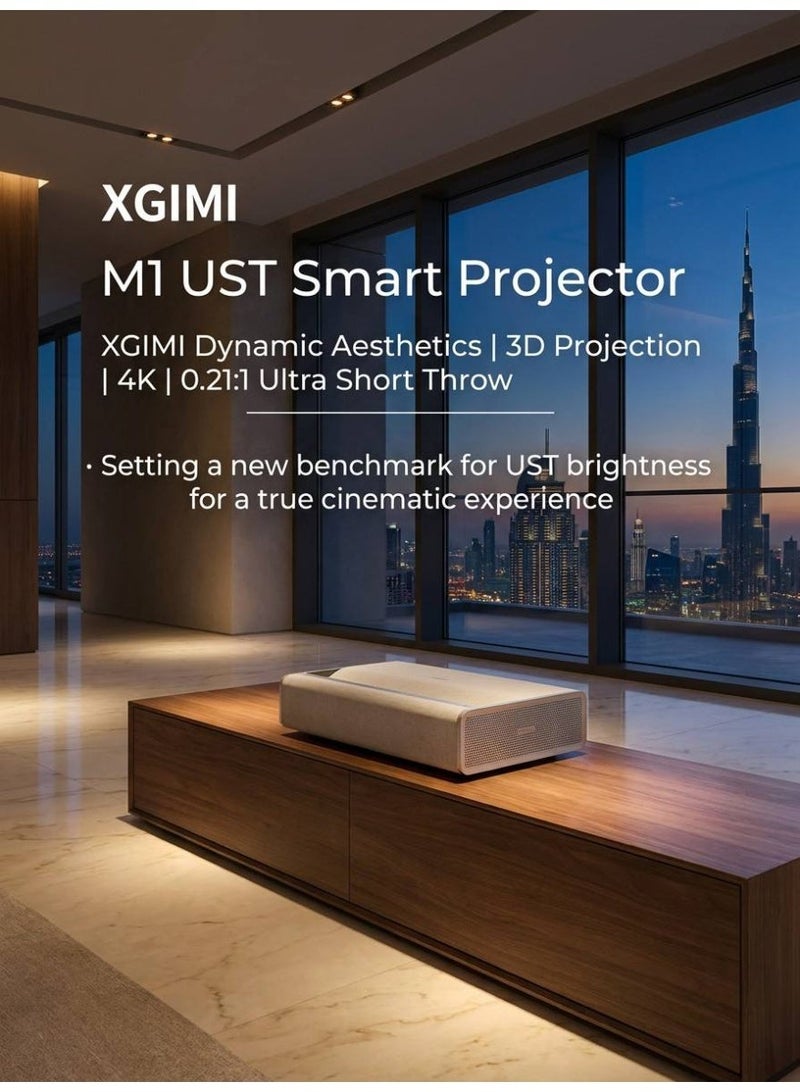 XGIMI M1 Ultra-Short Throw Smart Projector, 4K UHD ,3D, 900 CVIA Brightness - Image 2