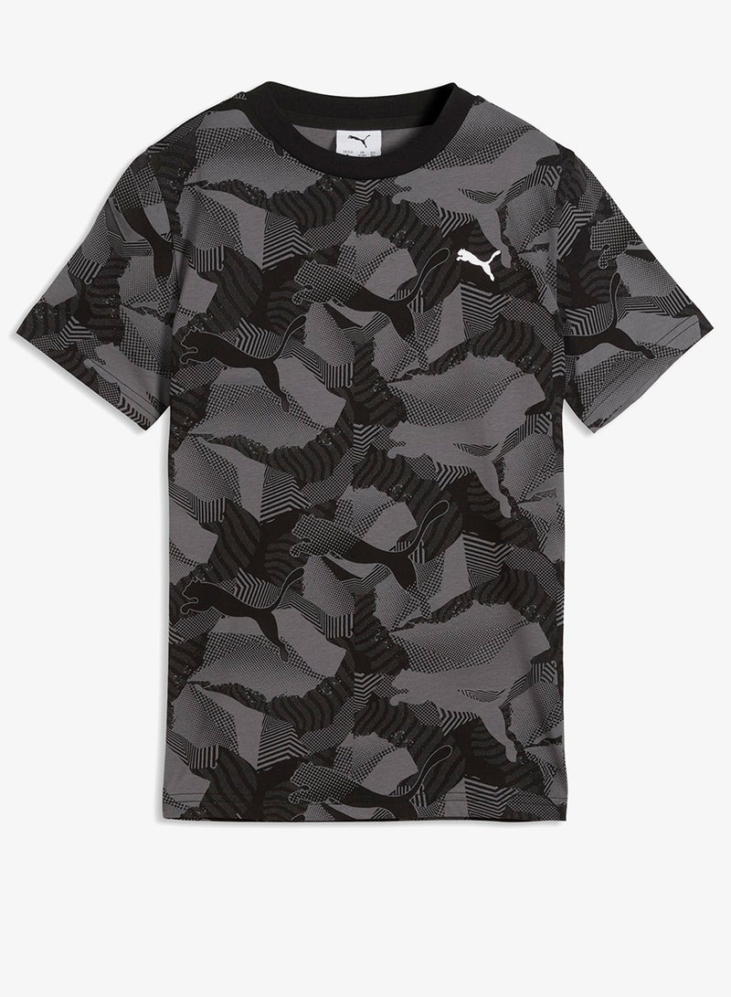 PUMA Youth Essential Logo Lab Story 2 Aop T-Shirt - Image 1