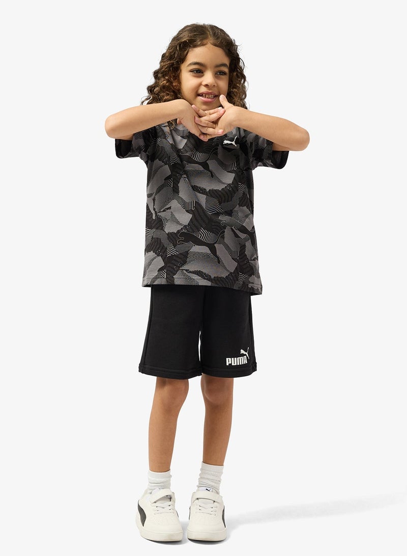 PUMA Youth Essential Logo Lab Story 2 Aop T-Shirt - Image 4