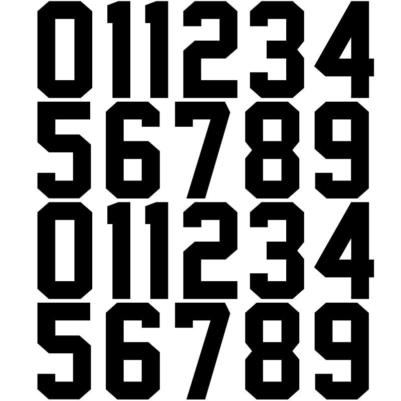 Zonon 22 Pieces Iron on Numbers T Shirt Heat Transfer 0 to 9 Jersey Numbers for Team Uniform Sports Black3 Inch