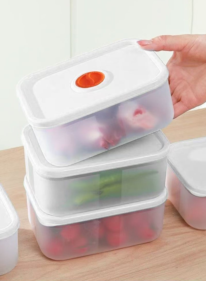 14-piece set of food storage containers with lids, leak-proof meal prep containers, for kitchen storage, reusable plastic, microwave and dishwasher safe, transparent - Image 2
