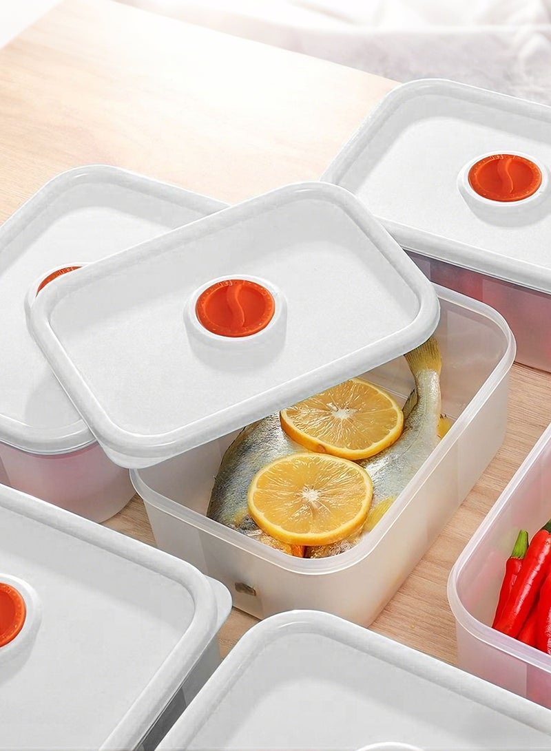 14-piece set of food storage containers with lids, leak-proof meal prep containers, for kitchen storage, reusable plastic, microwave and dishwasher safe, transparent - Image 3