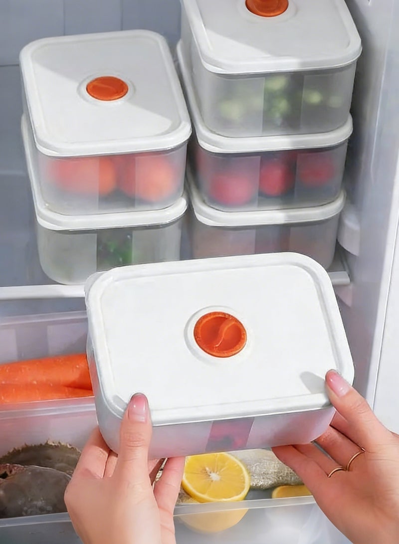 14-piece set of food storage containers with lids, leak-proof meal prep containers, for kitchen storage, reusable plastic, microwave and dishwasher safe, transparent - Image 4