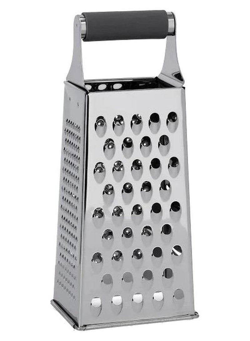 Royalford 4 Sided Grater Stainless Steel Multiple Cutting Style With 4 Different Blades Dishwasher Safe Best To Grate Slice And Zest Multicolor - Image 1