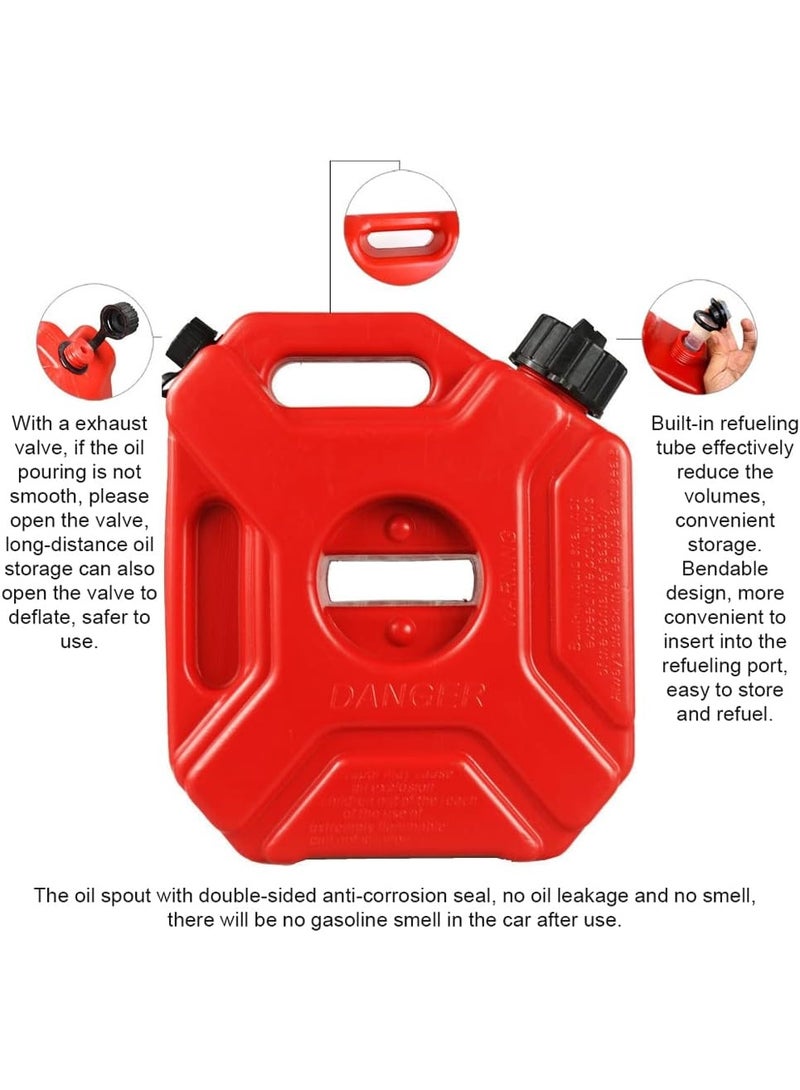 Trezvo Fuel Tanks 5L Portable Gasoline Diesels Containers Anti-Static Backup Petrol Storage Tanks with Lock & Key for Car Motorcycle Truck SUV ATV Off-Road Vehicle - Image 2