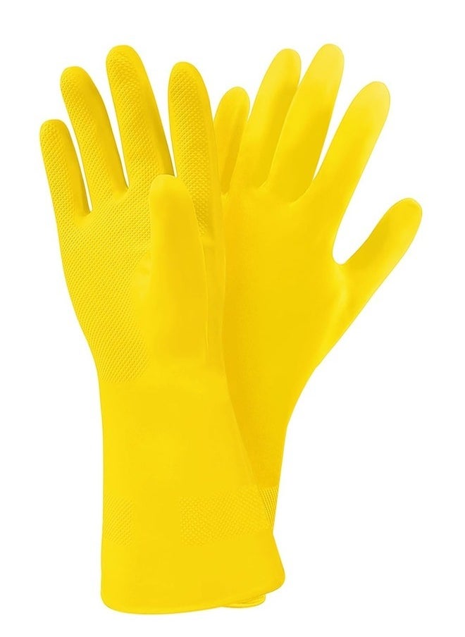 Thick Dishwashing Glove Yellow These rubber gloves for cleaning the outside allow you to wash pots and pans with hot water without getting burned, and the flexibility of these salt-resistant gloves makes them more comfortable.