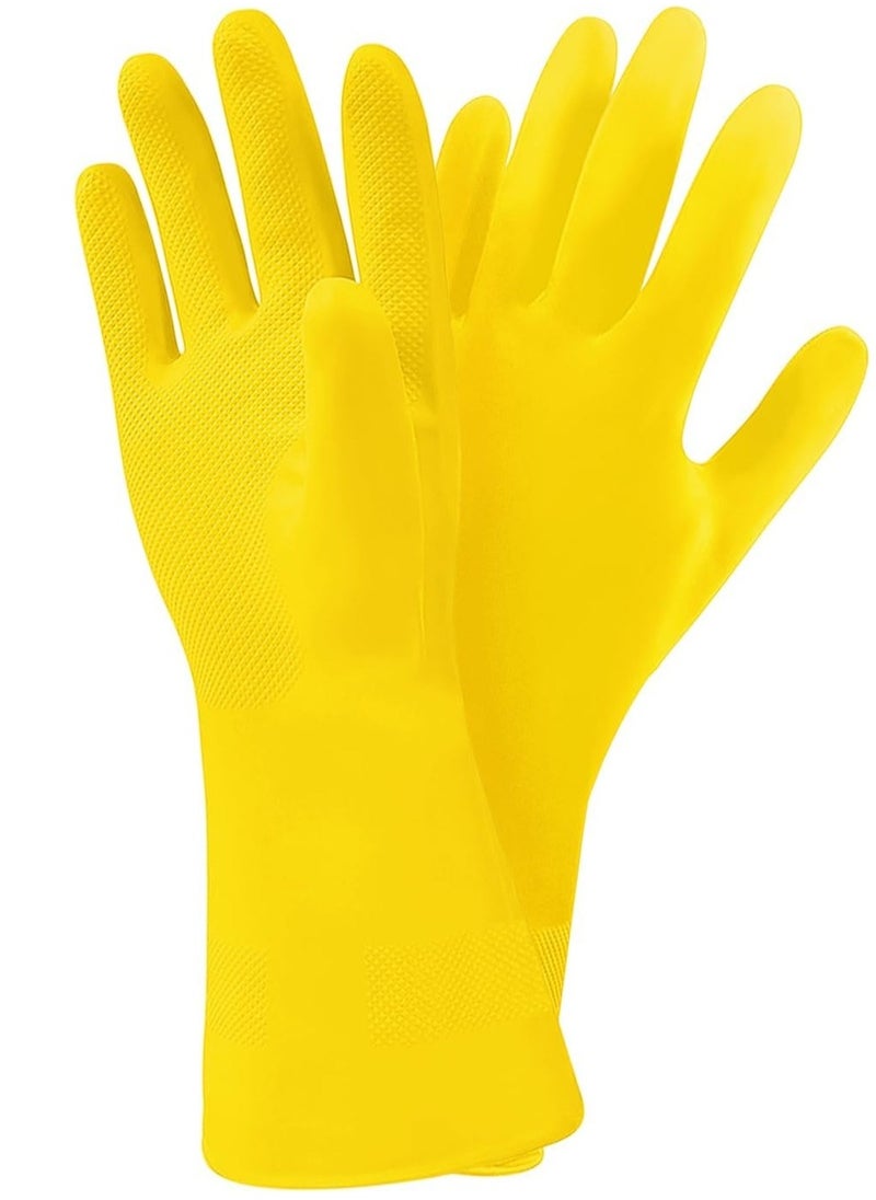 Thick Dishwashing Glove Yellow These rubber gloves for cleaning the outside allow you to wash pots and pans with hot water without getting burned, and the flexibility of these salt-resistant gloves makes them more comfortable.