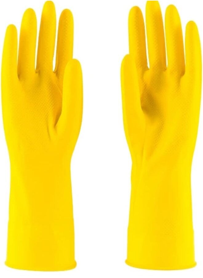 Thick Dishwashing Glove Yellow These rubber gloves for cleaning the outside allow you to wash pots and pans with hot water without getting burned, and the flexibility of these salt-resistant gloves makes them more comfortable.
